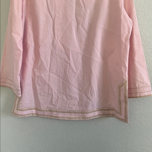 NicoBlu Maharani Tunic In Blush Pink Embroidered In Gold Filigree. Size XL - Picture 12 of 16
